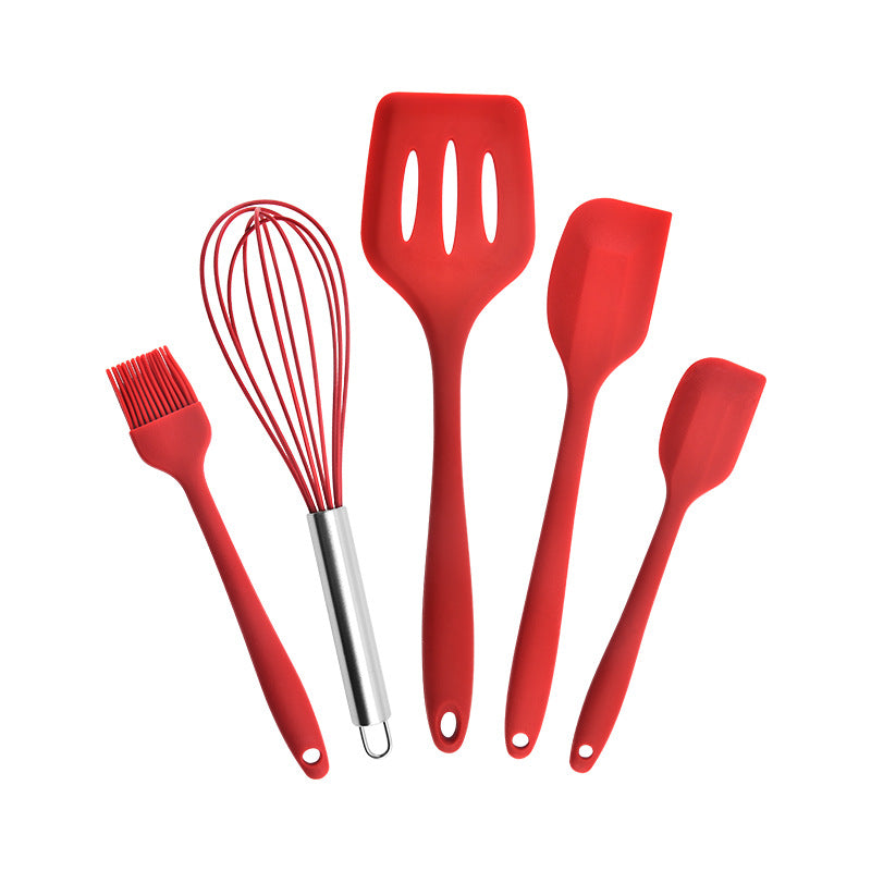 Silicone Baking Tool Five-Piece High Temperature Resistant Silicone Scraper Brush