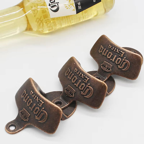 1Pc Retro Decorative Bottle Opener Wall Mounted Hanging Beer Openers Bar Tools Alloy Electroplating Process Bar Cafe Wall Decor