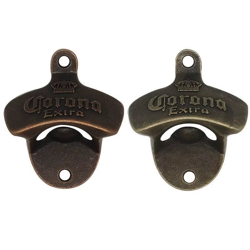 1Pc Retro Decorative Bottle Opener Wall Mounted Hanging Beer Openers Bar Tools Alloy Electroplating Process Bar Cafe Wall Decor
