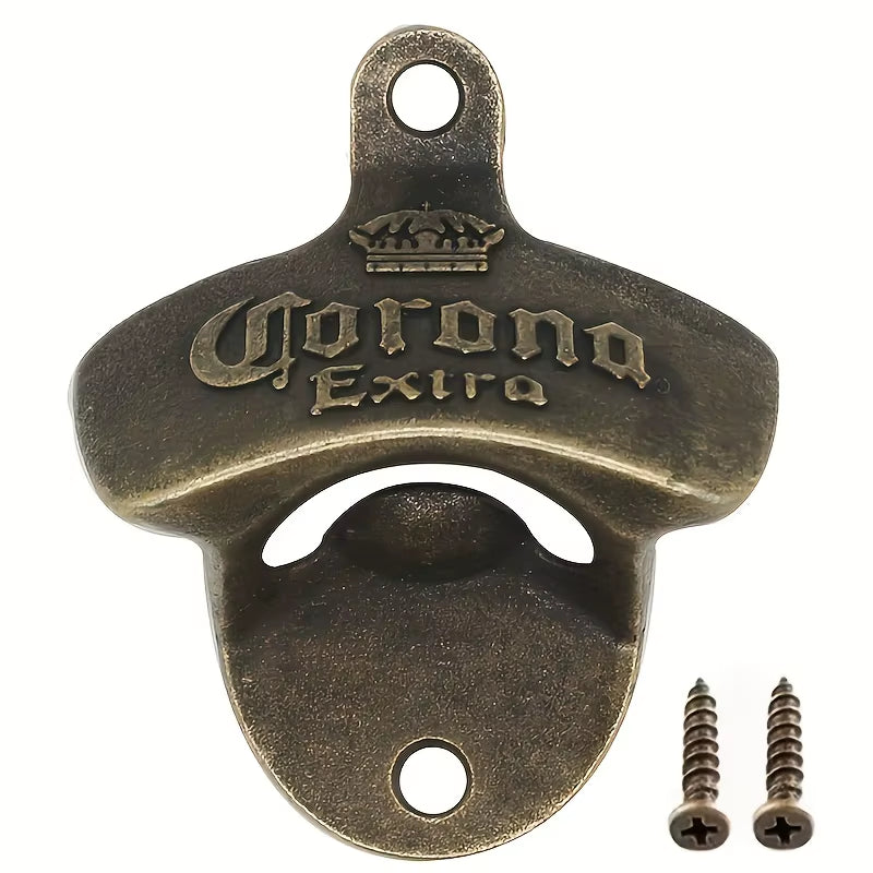 1Pc Retro Decorative Bottle Opener Wall Mounted Hanging Beer Openers Bar Tools Alloy Electroplating Process Bar Cafe Wall Decor