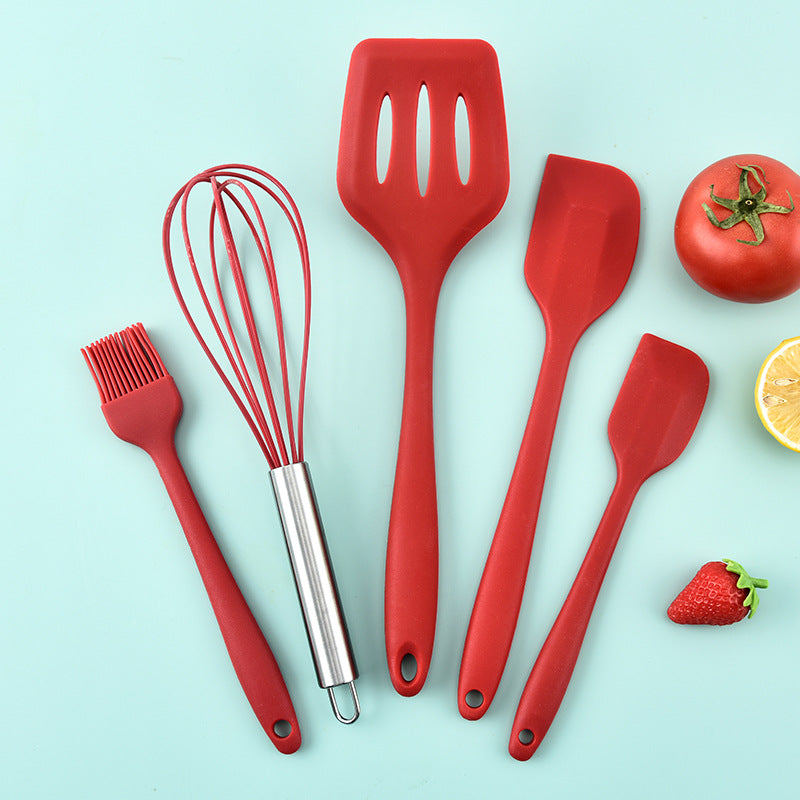 Silicone Baking Tool Five-Piece High Temperature Resistant Silicone Scraper Brush
