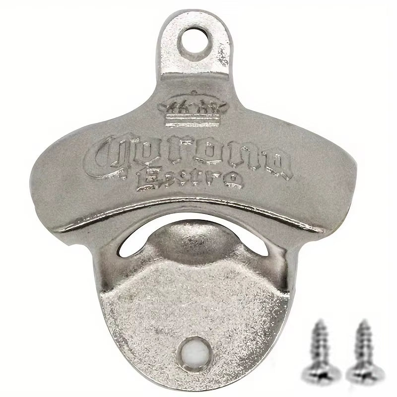 1Pc Retro Decorative Bottle Opener Wall Mounted Hanging Beer Openers Bar Tools Alloy Electroplating Process Bar Cafe Wall Decor