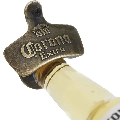 1Pc Retro Decorative Bottle Opener Wall Mounted Hanging Beer Openers Bar Tools Alloy Electroplating Process Bar Cafe Wall Decor